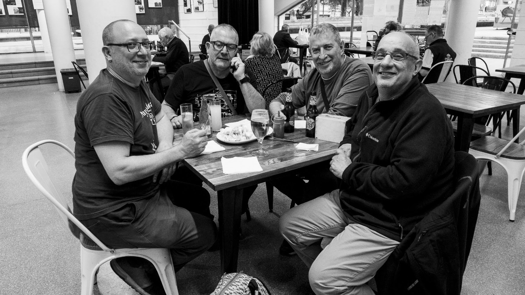 Alguns dels membres actuals del col·lectiu: Joan Linux, Francesc Barbé, Pedro Click i Manel Ulls